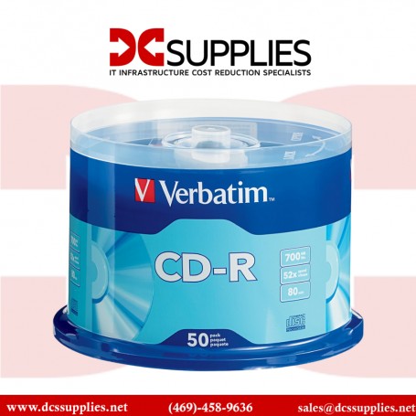 Verbatim 94691 CD-R 700MB 52X with Branded Surface Disc (50-Pack Spindle)