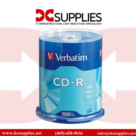 Verbatim 94554 CD-R 700MB Branded Surface 100-Pack Spindle