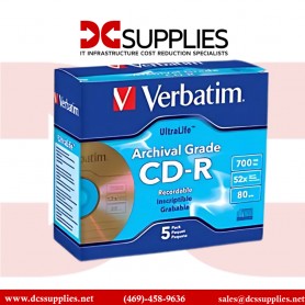 Verbatim 96319 CD-R 700MB, 52x, 80 Minute UltraLife Gold