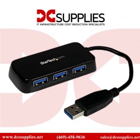 StarTech.com ST4300MINU3B Portable 4 Port SuperSpeed Mini USB 3.0 Hub - Black