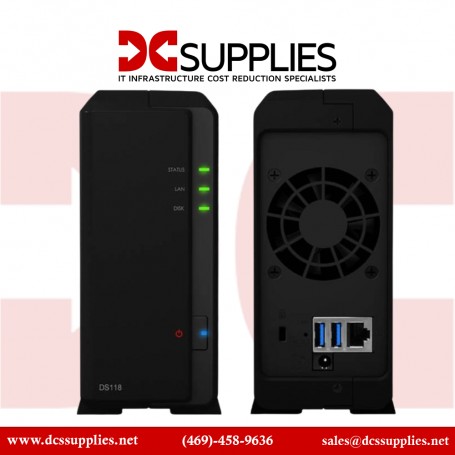 Synology DS118 DiskStation NAS/storage server Compact Ethernet LAN Black RTD1296