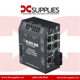Black Box LBH100A-PD-ST-24 Fast Ethernet Extreme Media Converter Switch, 24VDC