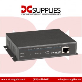 Black Box LPB1205A-R2 PoE+ Switch - (1) 10/100/1000MBPS RJ45, (4) RJ45 PoE+
