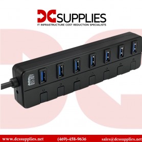 Adesso AUH-3070P interface hub USB 3.2 Gen 1 (3.1 Gen 1) Type-A 5000 Mbit/s Black