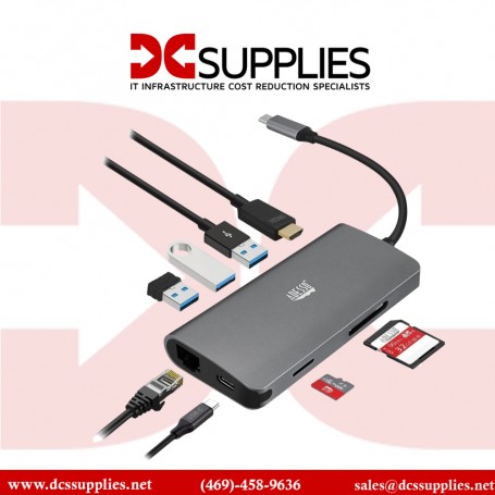 Adesso AUH-4030 8-in-1 USB-C Multi-Port Docking Station (TAA Compliant)