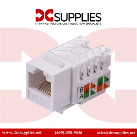 Black Box C6AJA70-OW-R2 Office White CAT6A Keystone Jack Unshielded RJ45