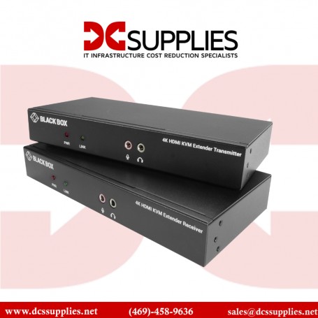 Black Box KVXLCHF-200 KVX Series HDMI Fiber KVM Extender, Dh, Tx+RX