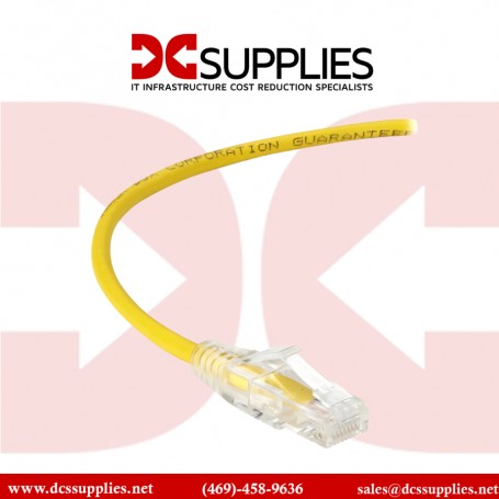 Black Box CAT6PC-002-YL 2ft Yellow CAT6 Gigabit UTP Patch Cable