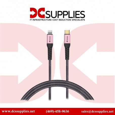 Verbatim 99212 47In Braided Champagne Sync & Charge Lighting Cable