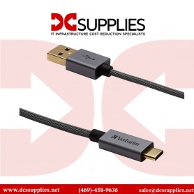 Verbatim 99675 USB Type-C-to-USB Type-A Braided Cable (Black, 47")