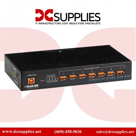 Black Box ICI202A Industrial USB 2.0 Hub with Isolation, 4-Ports
