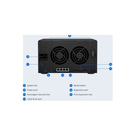 Synology DS1621+ DiskStation NAS/storage server Desktop Ethernet LAN Black V1500B