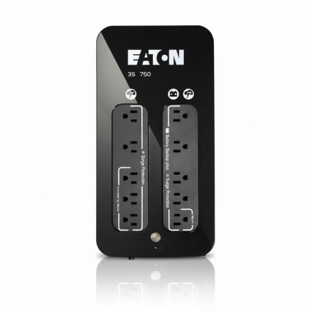 Eaton 3S750 UPS Battery Backup & Surge Protector, 750VA / 450W, 10 Outlets