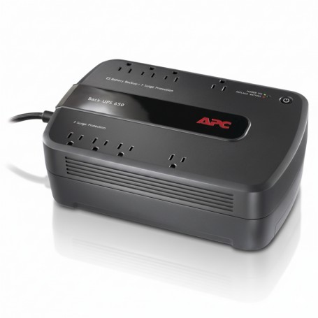 APC BE650G1-LM Back-UPS, 650VA, 390W, USB, NEMA 5-15R