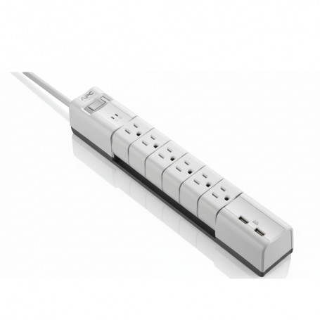 APC PE6RU3W SurgeArrest Essential 6-Outlet Surge Protector with USB APC PE6RU3W SurgeArrest Essential 6-Outlet Surge Protector with USB