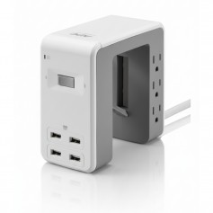 APC PE6U4W SurgeArrest Essential 6 Outlet Surge Protector with 4 USB Ports