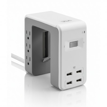 APC PE6U21W SurgeArrest Essential 6-Outlet Surge Protector with USB APC PE6U21W SurgeArrest Essential 6-Outlet Surge Protector with USB