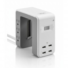 APC PE6U21W SurgeArrest Essential 6-Outlet Surge Protector with USB