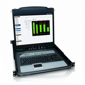 Eaton B020-U16-19-K 16-Port 1U Rack Mount Console KVM with 19 LCD
