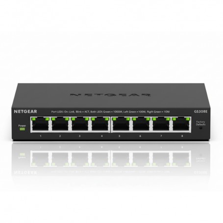 NETGEAR GS308E-100NAS 8-Port Plus Managed Ethernet Switch
