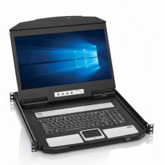 Eaton B021-SWHD-K Tripp Lite 1U Short Depth HDMI KVM Console with 18 5 LCD
