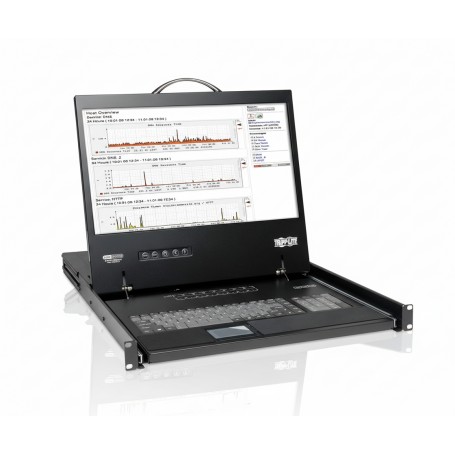 Eaton B040-008-19 Tripp Lite Series 8-Port 1U Rack-Mount Console KVM Switch Eaton B040-008-19 Tripp Lite Series 8-Port 1U Rack-Mount Console KVM Switch