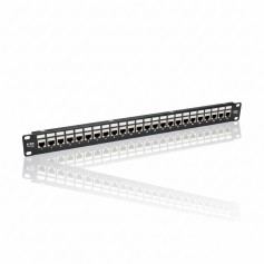 Eaton Tripp Lite N254-024-SH-6A 24-Port Cat6a Shielded Feed-Through Patch Panel
