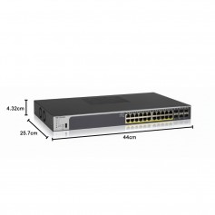 NETGEAR GS728TP-200NAS 24-Port Pro Ethernet Switch with 4 SFP Ports