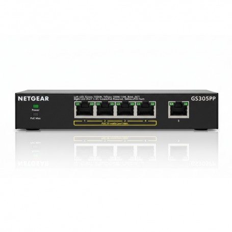 NETGEAR GS305PP-100NAS 5-Port Gigabit Ethernet Switch