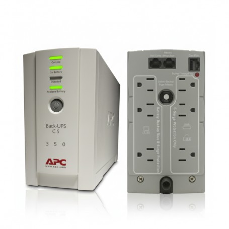 APC BK350 Back-UPS CS 350VA, 120V, 6 NEMA Outlets (4 Surge) APC BK350 Back-UPS CS 350VA, 120V, 6 NEMA Outlets (4 Surge)