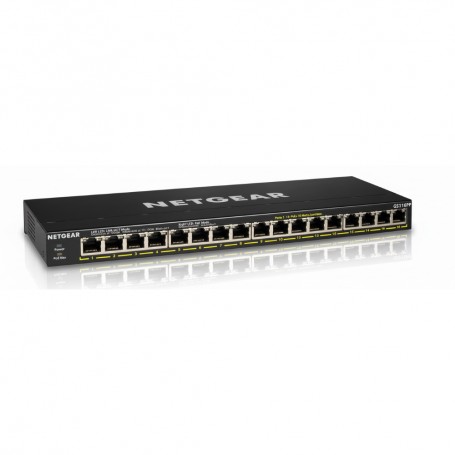 NETGEAR GS316P-100NAS 16-Port PoE-Compliant Unmanaged Ethernet Switch