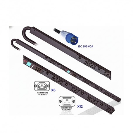 APC AP8866 Metered Rack PDU 17.2kW, 208V, 0U, 6 C13 & 12 C19
