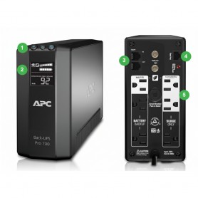 APC BR700G Back-UPS RS LCD 700 Master Control 420 Watt 700 VA Uninterruptible Power Supply