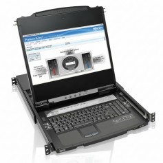 Eaton B030-DP08-17D 8-Port DisplayPort KVM Console 17in LCD