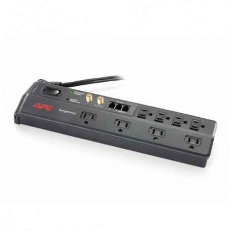 APC P8VT3 Surge Protector 8 Outlets with Coax & Phone Protection