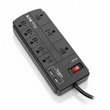 Eaton Tripp Lite TLP88USBB 8-Outlet Surge Protector 1200 Joules