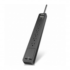 APC PE6U2 6-Outlet Surge Protector with 2 USB Ports