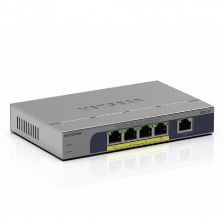 NETGEAR GS105P-300NAS 5 Port Gigabit Unmanaged PoE+ Ethernet Switch