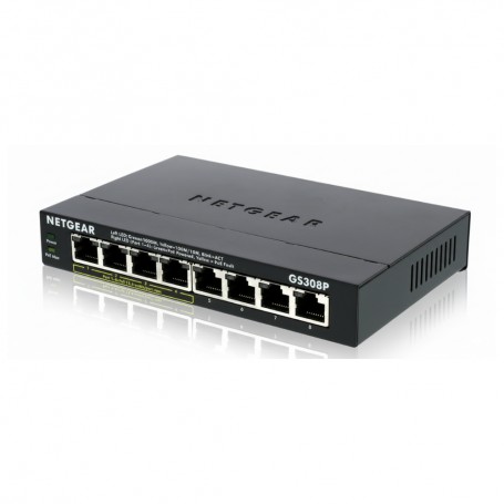 Netgear GS308P-100NAS 8-Port Gigabit PoE-Compliant Unmanaged Switch
