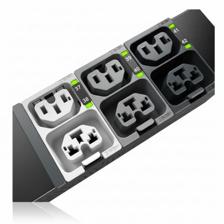 APC APDU10350ME Rack PDU, Metered, 3-Phase, 22.1kW/17.3kW, 48 Outlets