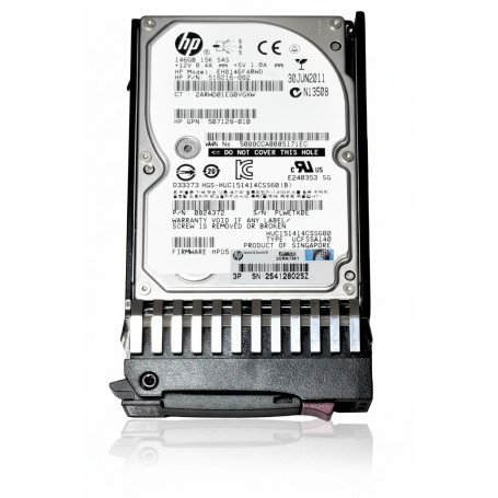 HP 507129-009146GB, 15k RPM, 6GB/s, 2.5-inch, Hot-Pluggable, Dual Port SAS Hard Drive