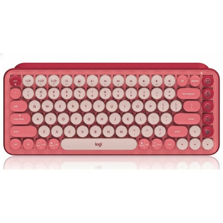 Logitech 920-010709 Pop Keys Wireless Mech Keyboard Hearbreaker Rose with Emoji Keys