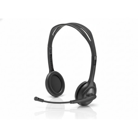 Logitech 981-000999 H111 Stereo Headset with 3.5 mm Audio Jack, Black