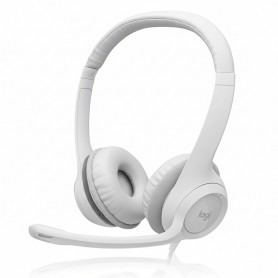 Logitech 981-001285 H390 USB Computer Headset Off White