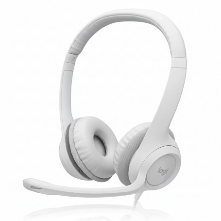 Logitech 981-001285 H390 USB Computer Headset Off White