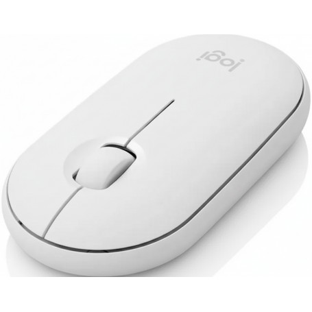 Logitech 910-005770 Pebble Wireless Mouse with Bluetooth or 2.4 GHz Receiver Off-Whitea