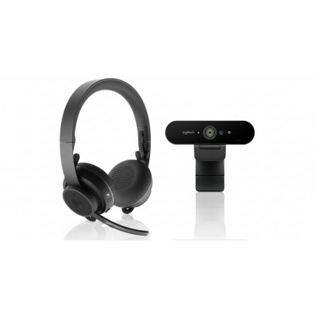 Logitech 991-000308 UC ZONE Wireless Headset + Brio webcam