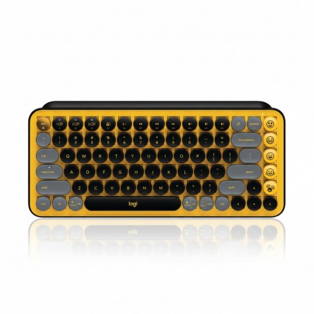 Logitech 920-010707 Pop Keys Wireless Mech Keyboard Blast Yellow with Emoji Keys