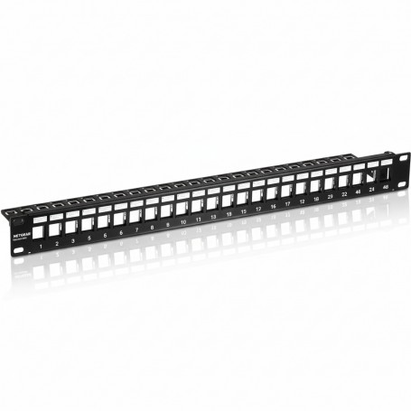 TRENDnet TC-KP24S 24-Port Blank Keystone Shielded 1U Patch Panel, EMI/RFI Protection