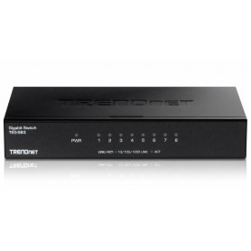 TRENDnet TEG-S83 8-Port Gigabit Desktop Switch 8 x Gigabit RJ-45 Ports, Ethernet Splitter